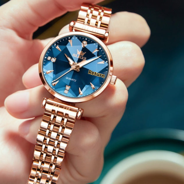 Reloj de cuarzo con diamantes de moda para mujer