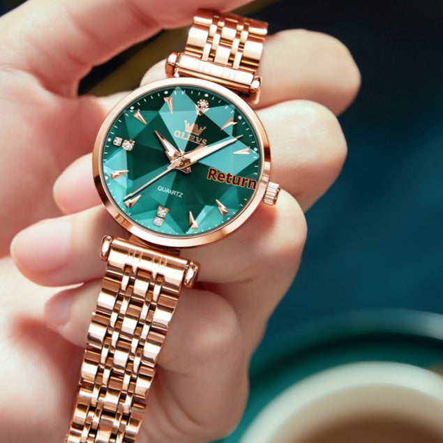 Reloj de cuarzo con diamantes de moda para mujer