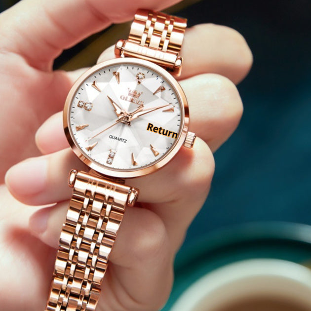 Reloj de cuarzo con diamantes de moda para mujer