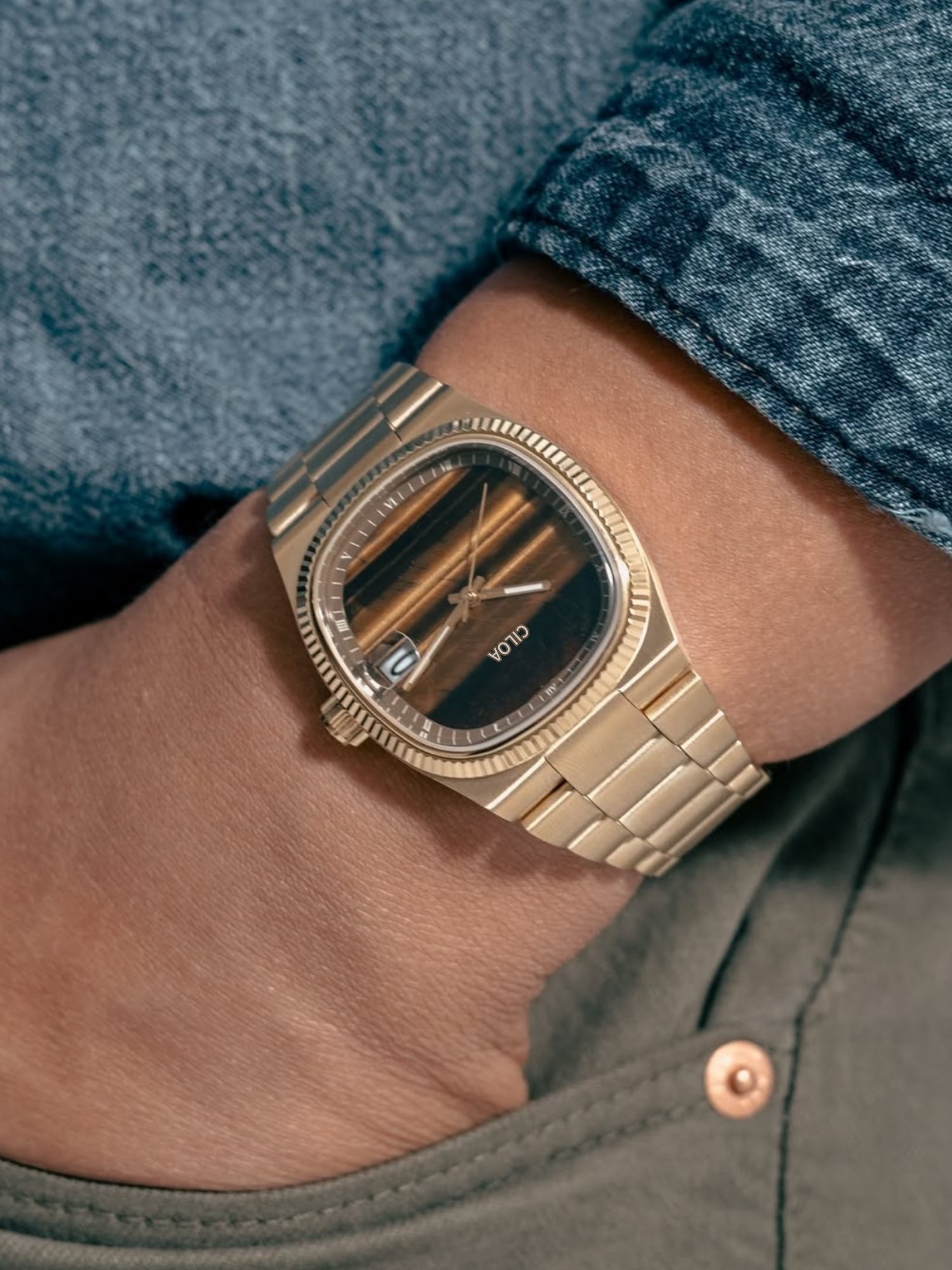 Reloj deportivo cuadrado para hombre Wormhole Concept