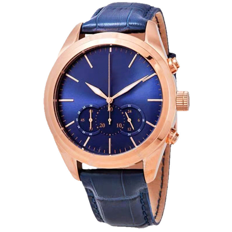 Reloj de cuarzo multifuncional para negocios con una esfera grande, moderno y versátil para cualquier ocasión.