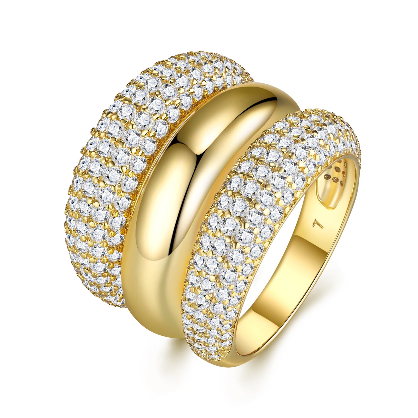 Engraved With Top-quality Moissanite, This Luxurious And Fashionable Minimalist Jewelry Set Features Silver Pieces Electroplated With Gold.