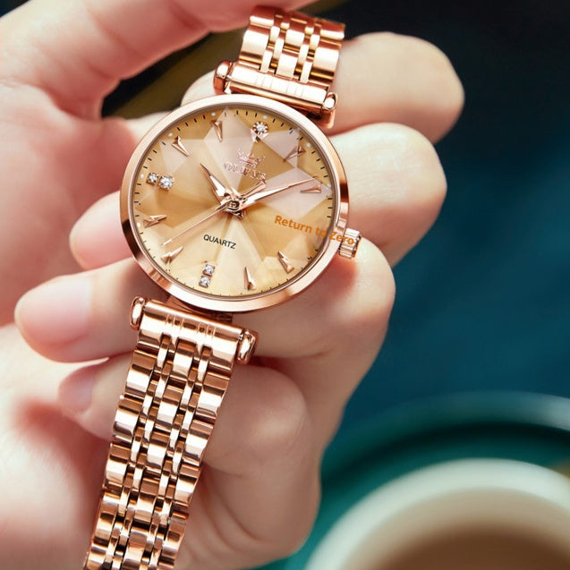 Reloj de cuarzo con diamantes de moda para mujer