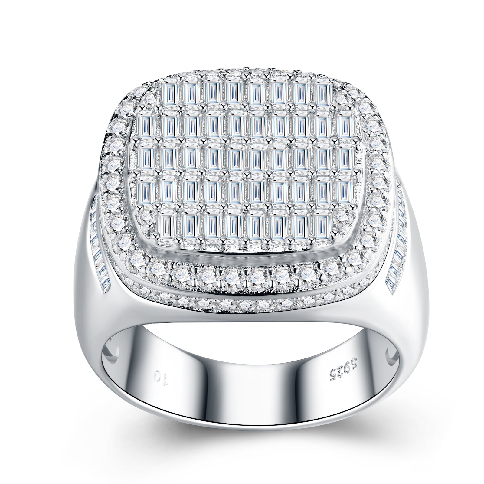 Engraved With Top-quality Moissanite, This Luxurious And Fashionable Minimalist Jewelry Set Features Exquisite Silver Accessories For Men. Made Of S925 Silver With Electroplated Platinum.